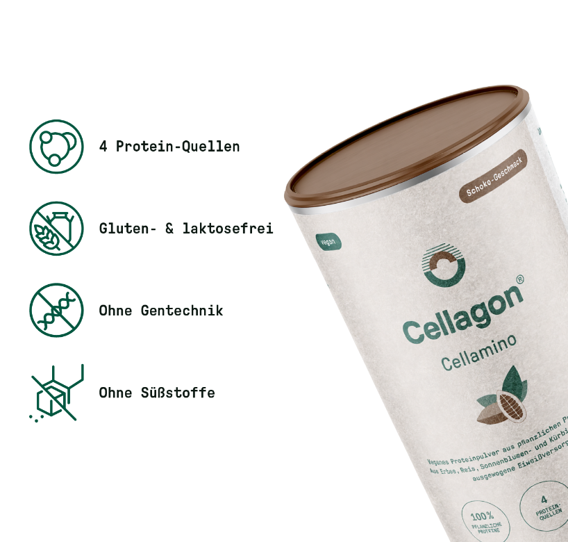 Cellamino Veganes Proteinpulver Schoko-Geschmack