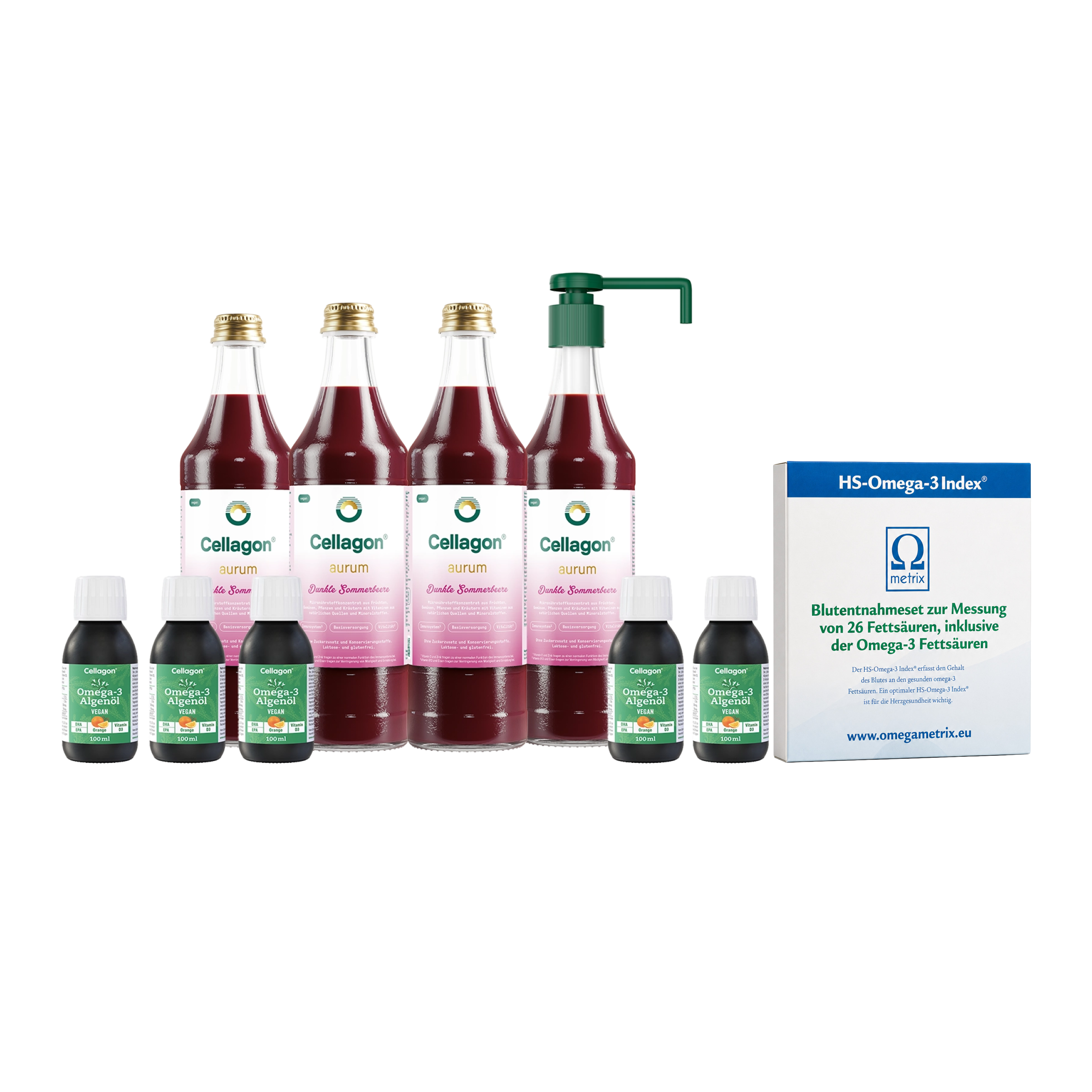Set "Cellagon aurum Dunkle Sommerbeere immunfit 100" mit Test