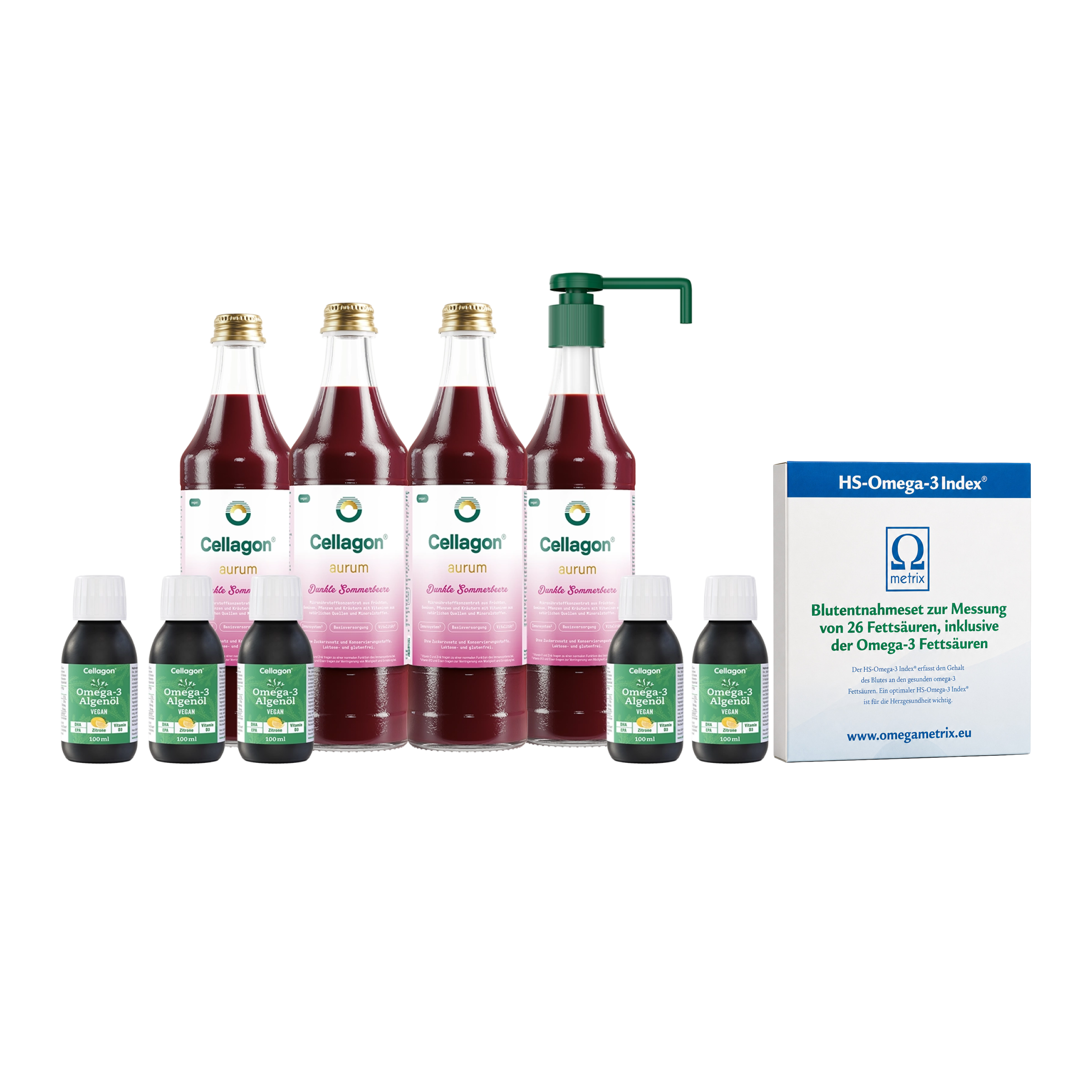 Set "Cellagon aurum Dunkle Sommerbeere immunfit 100" mit Test