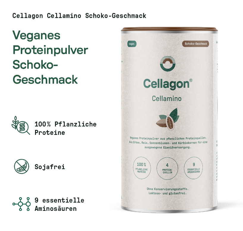 Cellamino Veganes Proteinpulver Schoko-Geschmack